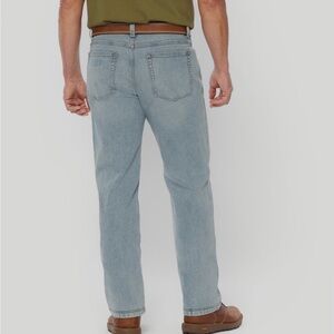 Duluth Trading Jeans Mens 40x32 Light Wash 5 Pocket Blue Denim